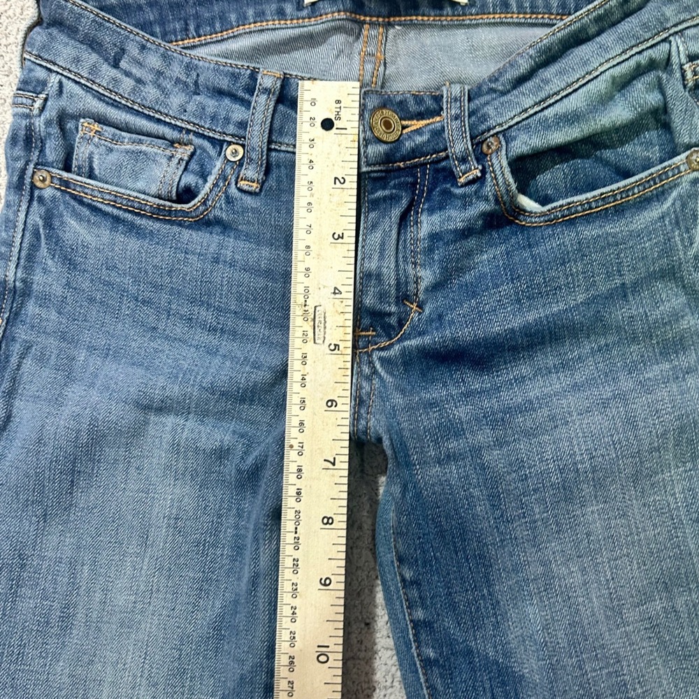 Abercrombie & Fitch Jeans Ultra Low Rise Slim Straight 00 Blue Y2K Vintage 2000s - Picture 4 of 9